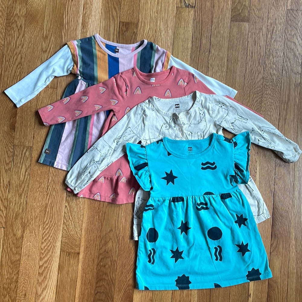 4 Tea Collection dresses 18-24 months